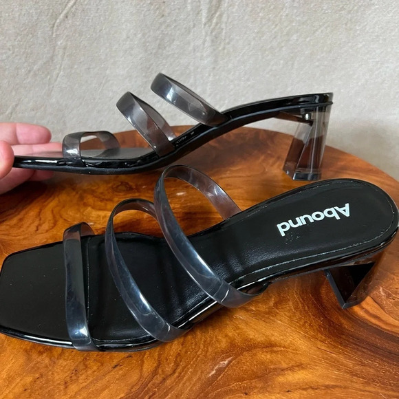 Nordstrom Abound Ethan Strappy Slide Sandal in Black Smoke Size 6.5 - Picture 7 of 11